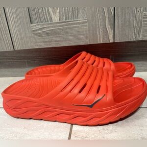 Hoka one one ora recovery slides size 14 men’s orange